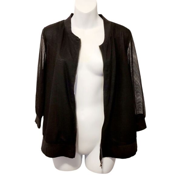 2/$20 Vintage Y2K Black Casual Zip Up Top Jacket Size: Small - Picture 5 of 7